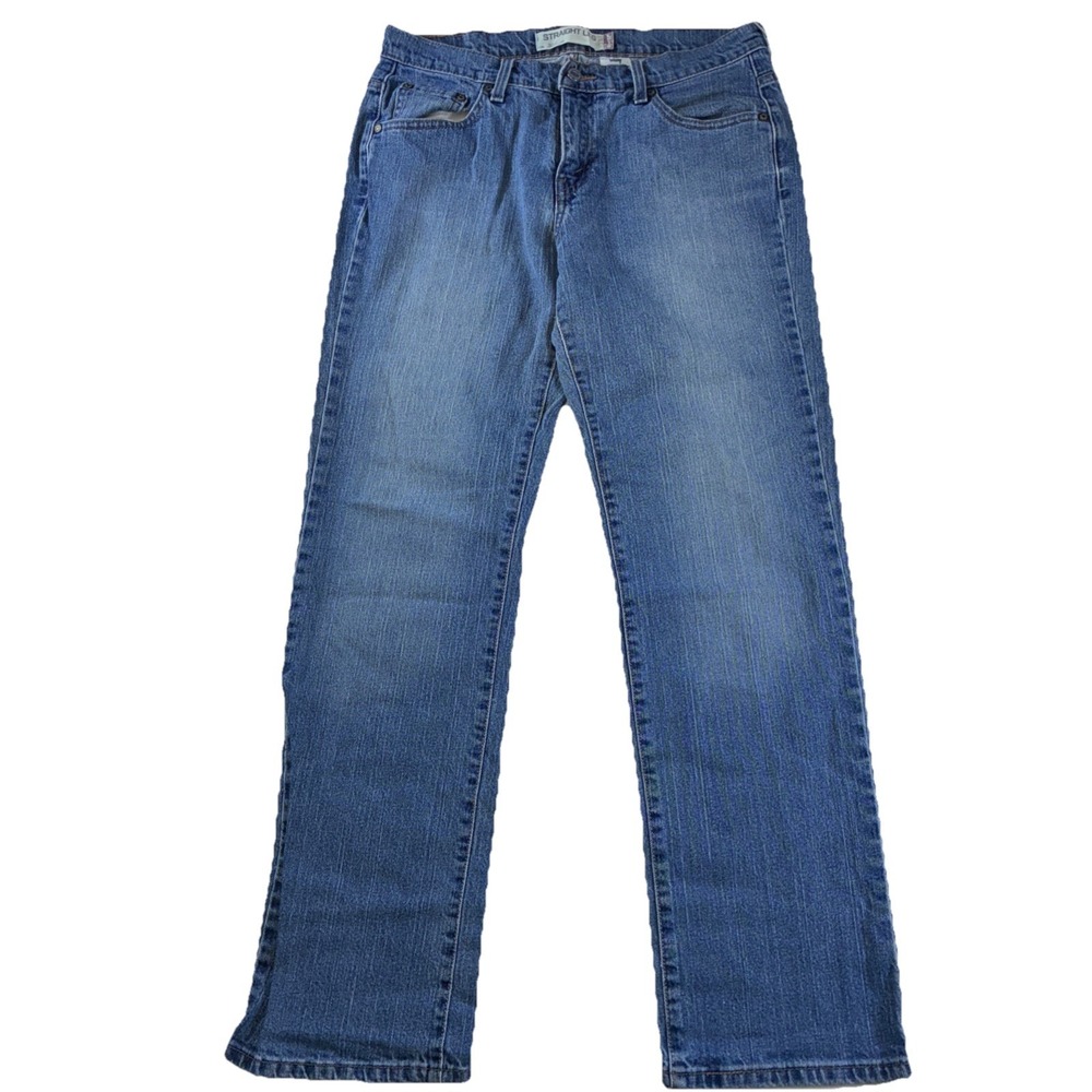 Levi's 505 Straight Leg Black Batwing‎ Y2K Jeans Women's 10M Blue
